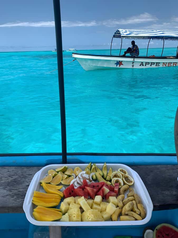 Snorkeling and swimming with dolphins in mnemba island - Snorkeling time at Mnemba Atoll: from the boat, with a guide on hand