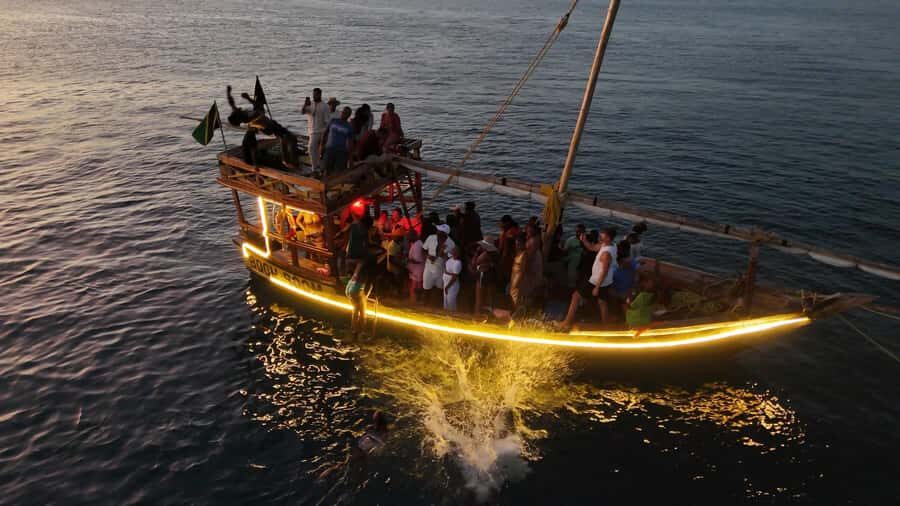 Sunset party cruise in Zanzibar with BoomBoom Boat - The Secret Stop Swim: 25 Minutes to Cool Off