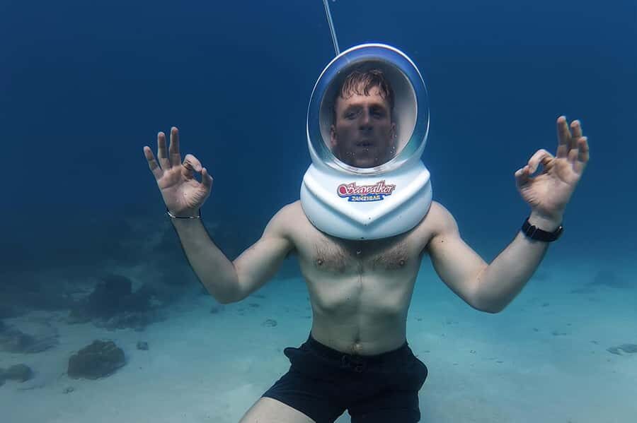 Underwater Walking Experience in Zanzibar,No Swimming Needed - The underwater walk: what 20 minutes on the seafloor feels like