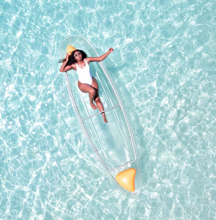 Zanzibar: Transparent Kayak and Drone (with Pickup Included) - Drone footage from above: why pro filming is a big value booster